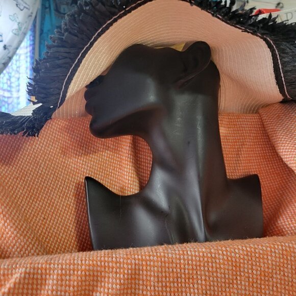 Black And White Beach Sun Style Spring / Summer Hat Size S-M - Picture 7 of 7